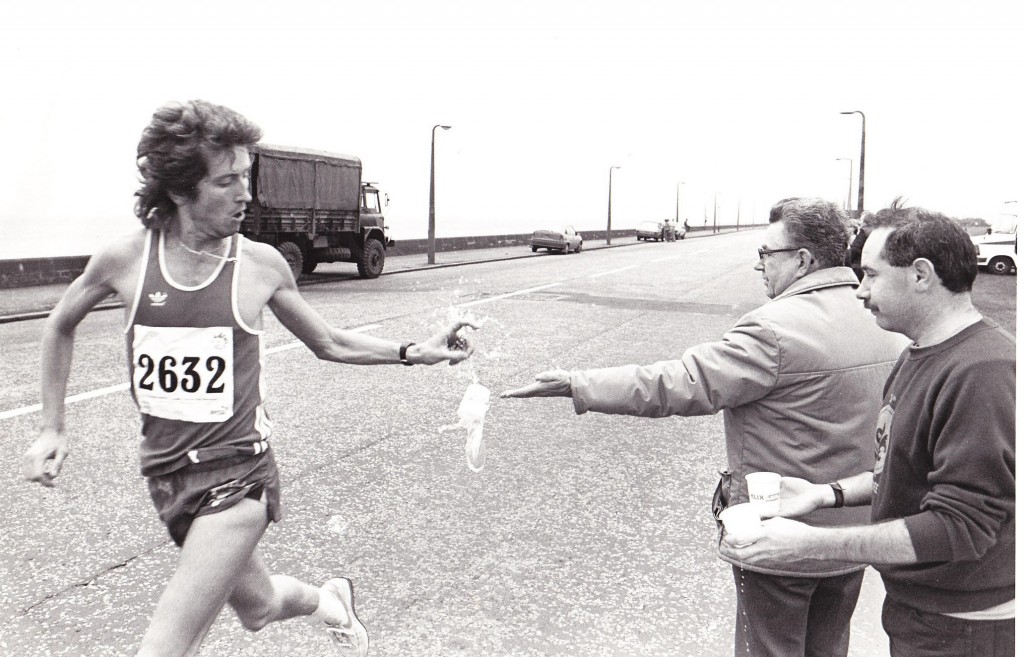 Winning his first half marathon Dundee 85