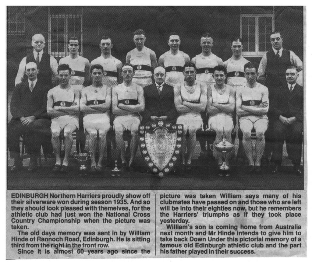 Edinburgh Clubs SCOTTISH DISTANCE RUNNING HISTORY